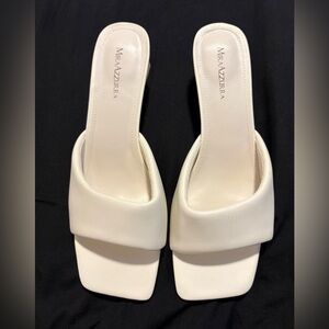 Women's White Slide Sandals